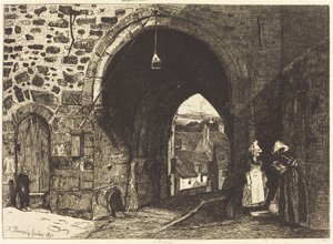 A Porte de St Malo em Dinan de François Bonvin