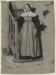 A Carta de Admissão, Interior de um Convento de François Bonvin