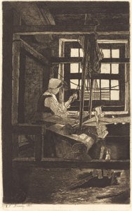 A Tecelã (La Tisserande) de François Bonvin