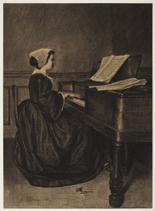 Mulher na Espineta de François Bonvin