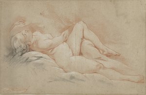 Nu feminino reclinado de François Boucher