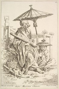 Outro músico chinês, 1738-45. de François Boucher