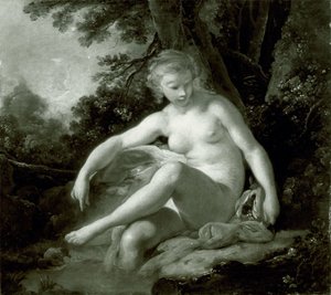 Ninfa de banho de François Boucher