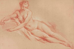 Boucher - Um nu feminino reclinado de François Boucher