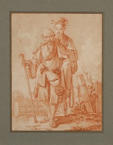 Casal chinês em uma paisagem de François Boucher