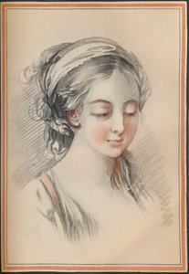 Cabeça de uma menina, c1746 de François Boucher