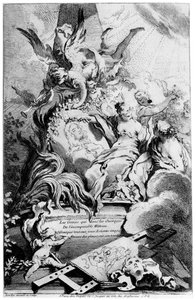As graças no túmulo de Watteau, c1720-1770 1924 de François Boucher