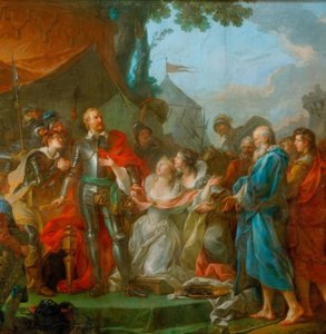 Os braços da França e Navarra de François Boucher
