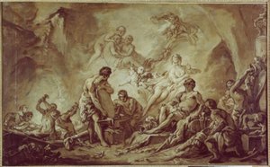 As forjas de Vulcano de François Boucher