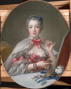 Madame de Pompadour no banheiro, c.1760 de François Boucher