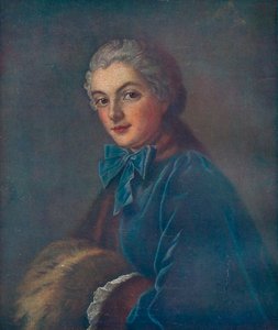 Retrato de uma jovem mulher, século XVIII de François Boucher