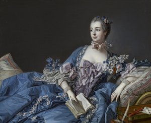 Retrato da Marquesa de Pompadour 1721-1764, ca 1758 de François Boucher