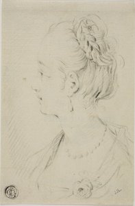 Busto de perfil de mulher jovem de François Boucher