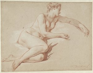Nu feminino reclinado Nu feminino reclinado, virado para a direita de François Boucher