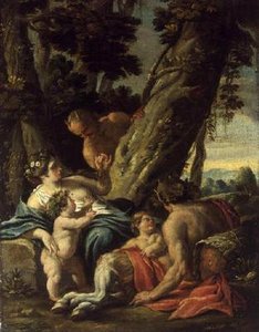 Sátiro e Ninfa do século XVIII de François Boucher