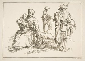 Folha de esboços, 1753. de François Boucher