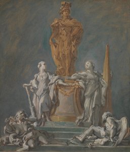 Estude para um monumento a uma figura principesca. de François Boucher