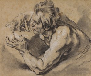Estudo de um Tritão, 1748-53 de François Boucher