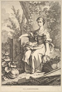 O jardineiro, 1741-63. de François Boucher