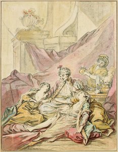 O Paxá no seu harém, c. 1735-1739 de François Boucher