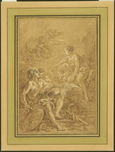 Vénus ordena a Vulcano que faça armas para Eneias de François Boucher