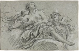 Vênus e Cupido, segundo ou terceiro quartel do século XVIII. de François Boucher