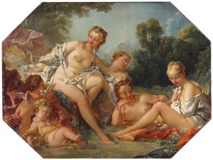 Vênus em seu banho cercado por ninfas e cupidos, c.1740-50