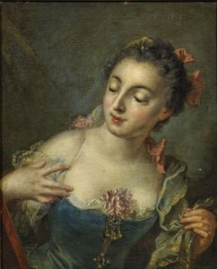 Jovem senhora à esquerda de François Boucher