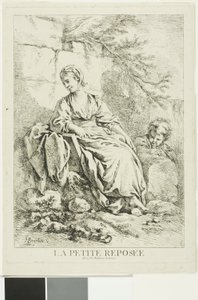 Mulher jovem descansando de François Boucher