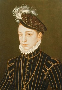 Retrato de Carlos IX (painel) (relacionado ao desenho em Hermitage, São Petersburgo)