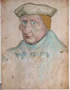 Retrato de Guillaume Bude (Budee) (Budaeus) (1467-1540), Mestre da Livraria Real de François I em Fontainebleau Desenho de François Clouet (1475/1485-1540). 1535. Musee Conde, Chantilly de François Clouet