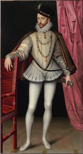 Retrato do rei Carlos IX da França 1550-1574, c. 1570. de François Clouet
