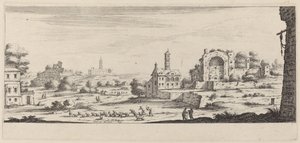 Vista do Templo do Sol em Roma de François Collignon after Israël Silvestre
