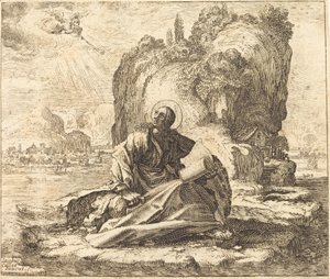 São João na Ilha de Patmos de François Collignon after Jacques Callot