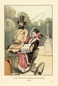 Um fop a conduzir no Bois de Boulogne de François Courboin