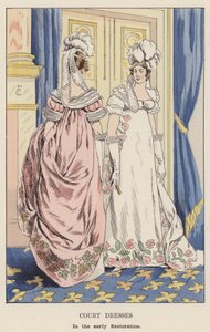 Vestidos de corte, no início da restauração de François Courboin