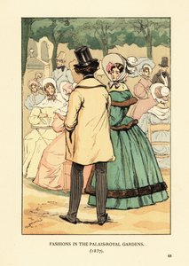 Moda nos Jardins do Palais-Royal de François Courboin