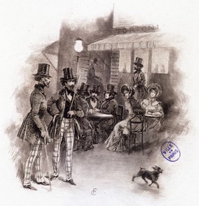 Ilustração do "Perfil de grisette" novo pertencente ao Receuil "Mimi de Pinson" de Alfred de Musset de François Courboin