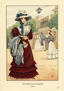 Mulher fora do Theatre du Gymnase, Paris de François Courboin