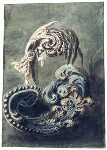 Ornamento de pergaminho de François Cuvilliés the Younger