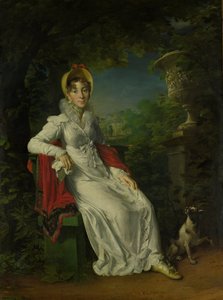 Carolina Ferdinanda Louisa da Sicília (1798-1870). Esposa de Charles Ferdinand, Duc de Berry, no Parque de Bagatelle no Bois de Boulogne (perto de Paris)