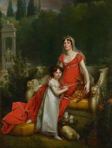 Elisa Bonaparte com sua filha Napoleona Baciocchi