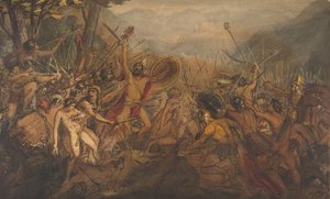 Cena de batalha, século XIX. de François Joseph Heim