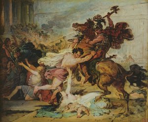 Esboço do The Ransack of Jerusalem pelos romanos, 1824