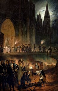 Transferindo os ossos da família real para a Igreja de St. Denis, 18 de janeiro de 1817 de François Joseph Heim
