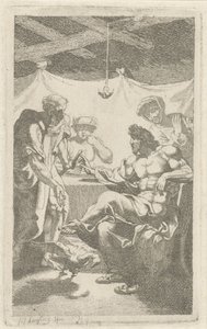 Júpiter e Mercúrio em Filemon e Baucis de François Joseph Lonsing