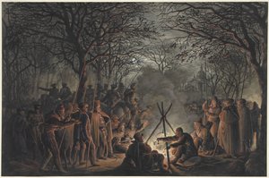 Campo dos Cossacos fora do Muiderpoort, em Amesterdão, 1813