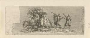 Paisagem com dois pescadores gregos de François Joseph Pfeiffer (II)
