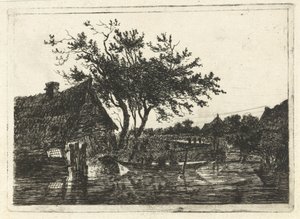 Paisagem do rio com fazenda