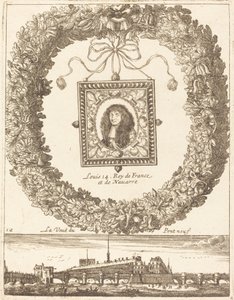 A vista da Pont Neuf; Luís XIV Rei da França e Navarra
